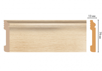 Плинтус напольный из дюрополимера Decomaster D005-71ДМ (79*13*2400мм)