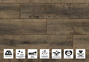 Ламинат UltraFloor UltraBlack / Ультраблэк К 461 Дуб Античный Вулкан