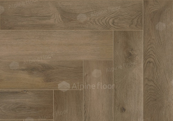Каменно-полимерная SPC плитка Alpine Floor Parquet Light ЕСО / Паркет Лайт ЭКО 13-7 Дуб Насыщенный