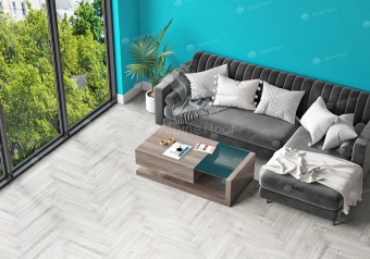 Каменно-полимерная SPC плитка Alpine Floor Parquet Light ЕСО / Паркет Лайт ЭКО 13-11 Снежный