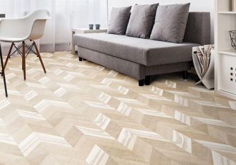 Пробковый пол Corkstyle Chevron cream / Шеврон Крим
